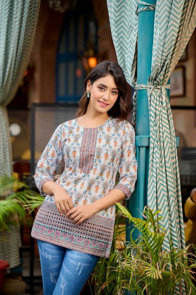 Sweety By Rangmaya Printed Ladies Short Top Wholesale Market In Surat
